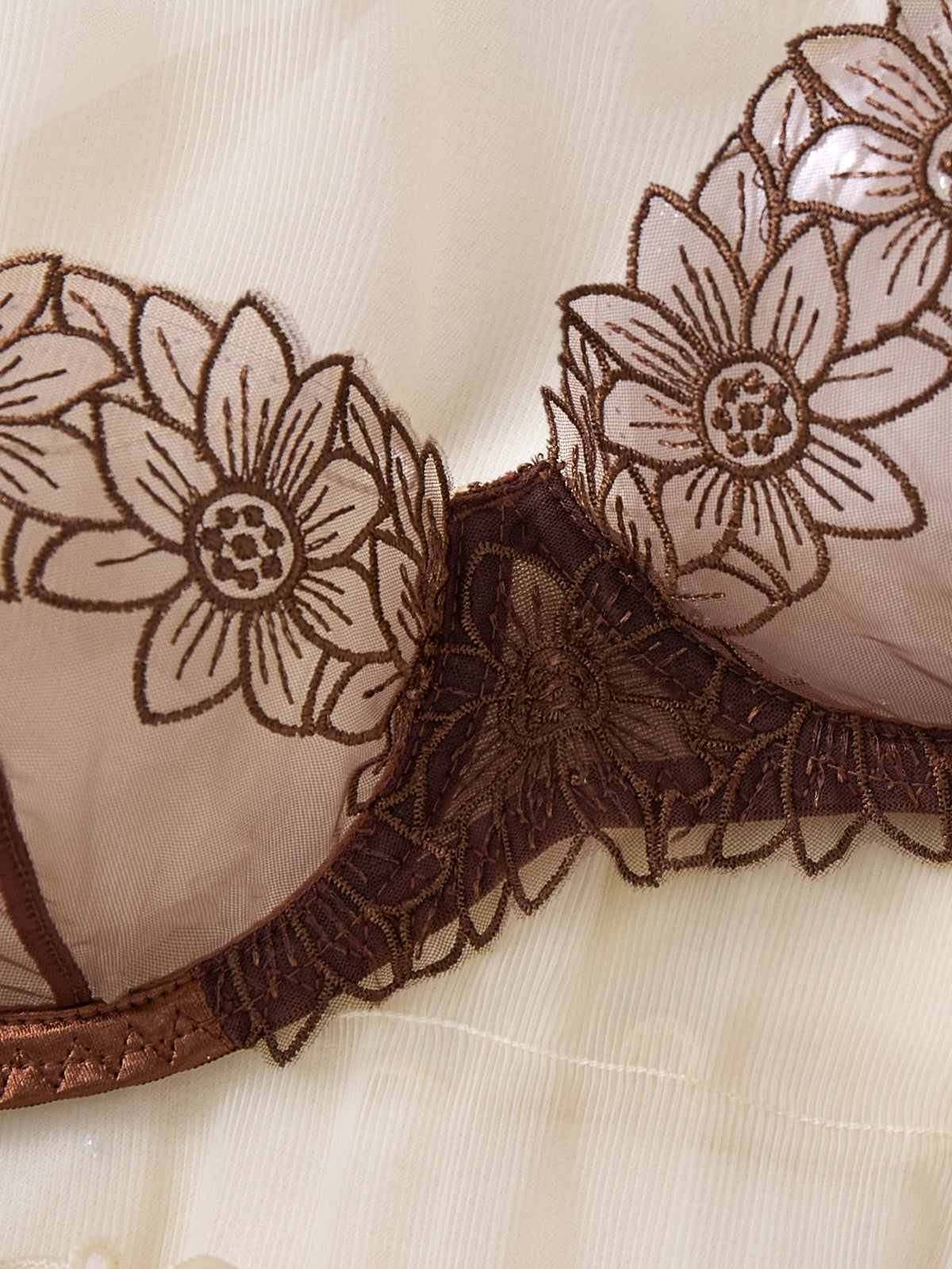Floral Embroidered Bra & Panty Set