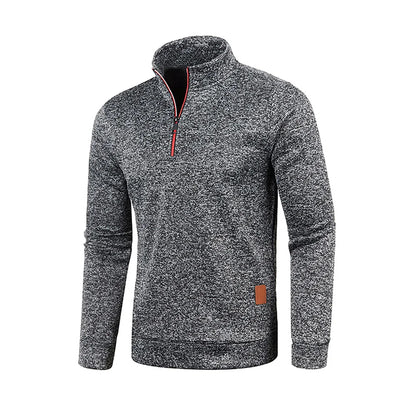 Men Sweatshirts Spring Thicker Pullover Half Zipper Pullover for Male Hoody Outdoor Sweatshir Autumn Solid Color Turtleneck Swea