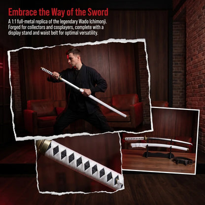 40in Anime One Piece Zoro Katana Wood Sword Luffy schwert Real Size Japanese Samurai Sabre Original Blade Cosplay Prop Toy Gift