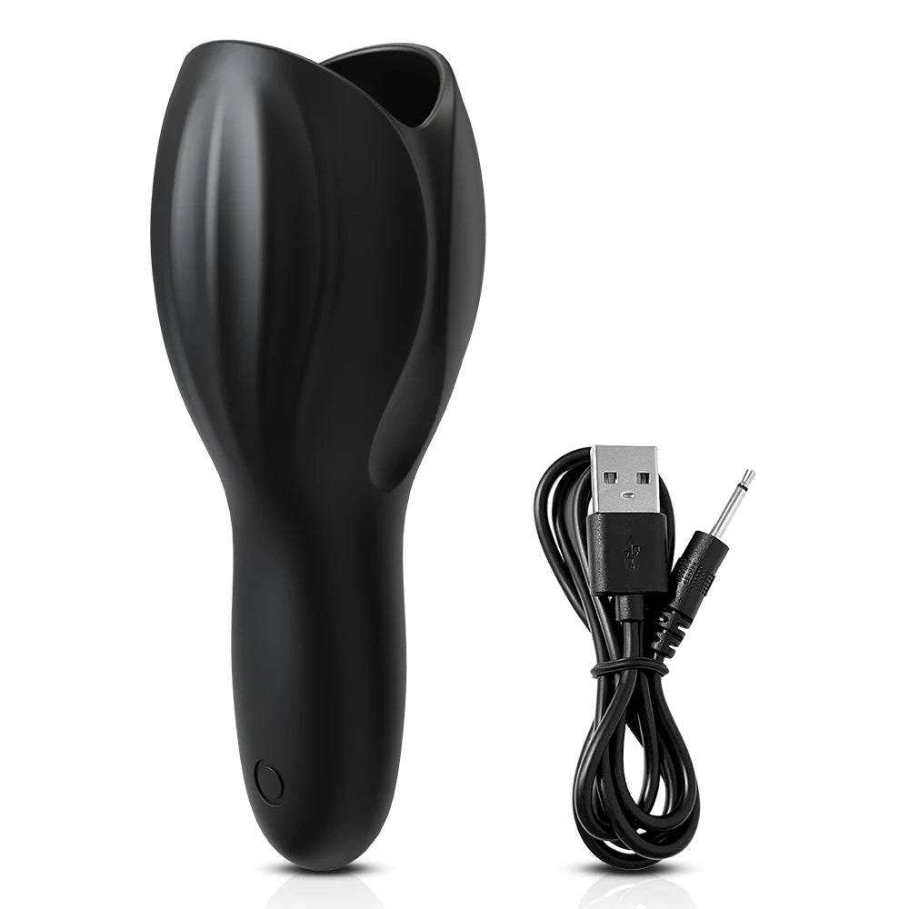 Male Masturbator Sex Toy Penis Vibrator - Vibrating Exerciser Glans Stimulater Massager Penis Trainer Stroker Adult Toy for Men