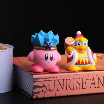 8Pcs/Set Games Star Kirby Anime Figure  Cute Cartoon Pink Kirby Mini Figure Decorative Collection Toy For Children's Gifts