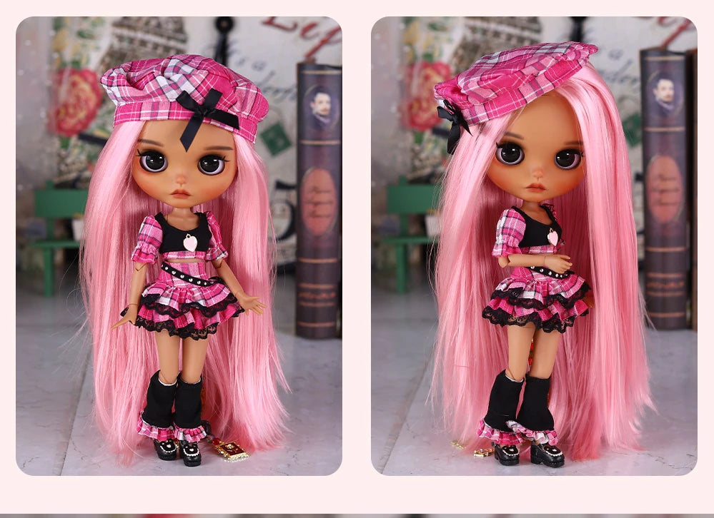 ICY DBS Blyth 1/6 Doll Set tan Skin Long Eyelashes Sleepy Eyes BJD Doll Set SD