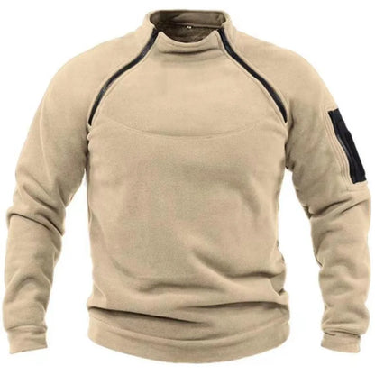 Men's Stand-Collar Fleece Sweatshirt