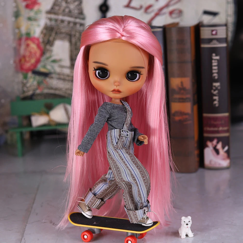 ICY DBS Blyth 1/6 Doll Set tan Skin Long Eyelashes Sleepy Eyes BJD Doll Set SD