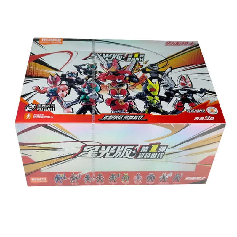 BLOKEES Kamen Rider Building Blocks 9Pcs no-repeat Starlight Version Saber GEATS Hopper Kuuga Action Figure Assembled Toys