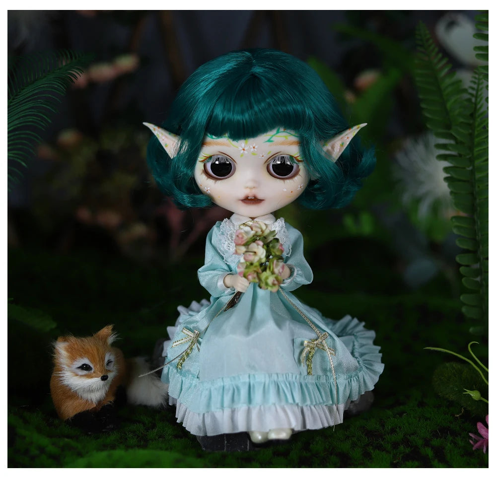 ICY DBS Blyth 1/6 Doll Elf Ear Hand-painted Set Doll Long Eyelash Sleep Doll White Skin Set Gift Toy SD
