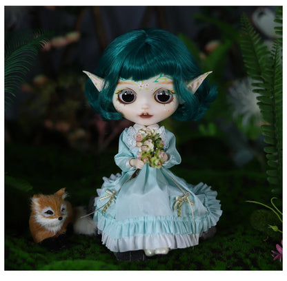 ICY DBS Blyth 1/6 Doll Elf Ear Hand-painted Set Doll Long Eyelash Sleep Doll White Skin Set Gift Toy SD
