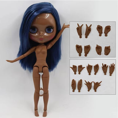 ICY DBS Blyth Doll Toy blyth doll joint body super black skin bjd 30cm doll for DIY custom doll anime girls