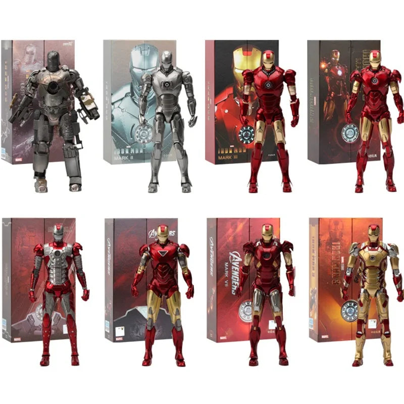 ZD Toys Iron Man Action Figure Joint Movable MK1 MK3 MK6 MK7 MK42 MK45 MK50 MK85 MK17 MK33 MK39 Adult Collection Figure Gift