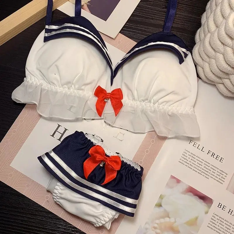 Women's Wireless Triangle-Cup Bra Set