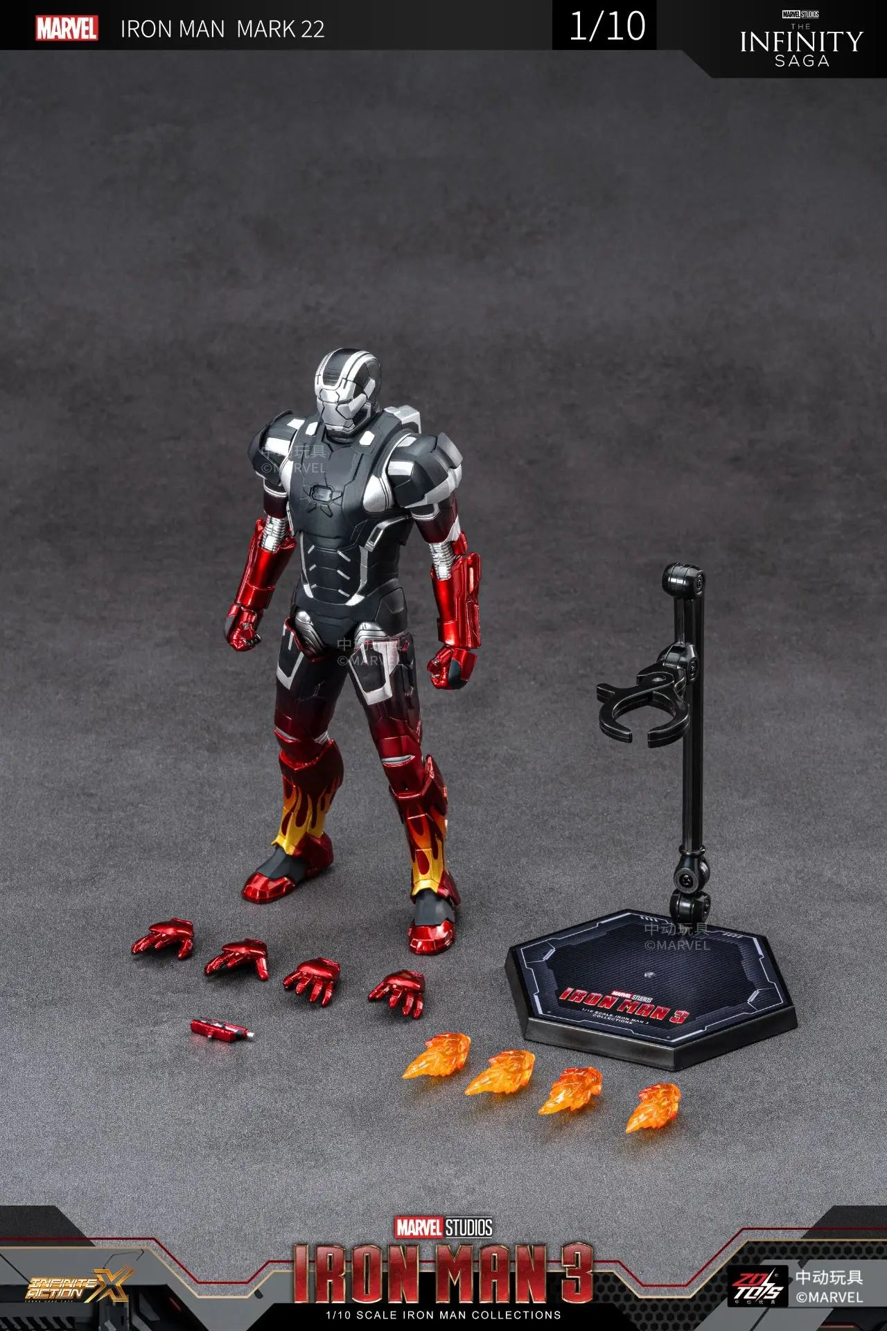 ZD Iron Man Figure Legends Iron Man Mk41 Mk47 Tank MK24 Iron Patriot 2.0 MK35 Red Snapper 1/10 Scale Iron Man Collections Gift