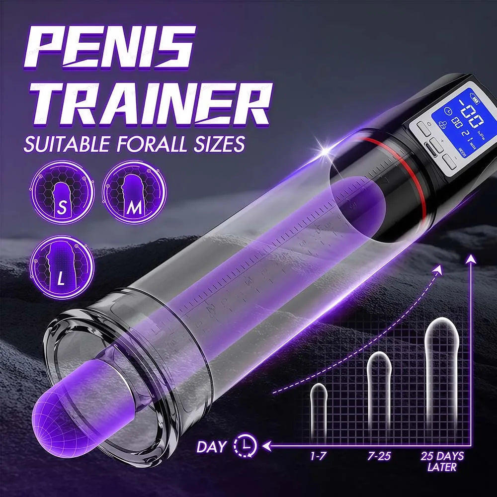 Automatic Electric Penis Pump Male Vacuum Suction Massager Delay Enlargement Glans Blowjob Masturbation Adult Sex Toys for Men
