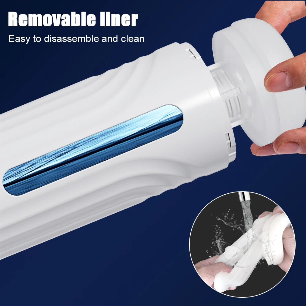 Male Masterbator Men Sex Toys Automatic Pocket Pussy Thrusting & Rotating Adult Toy Hands Free Pocket Pussy Stroker Sex Machine