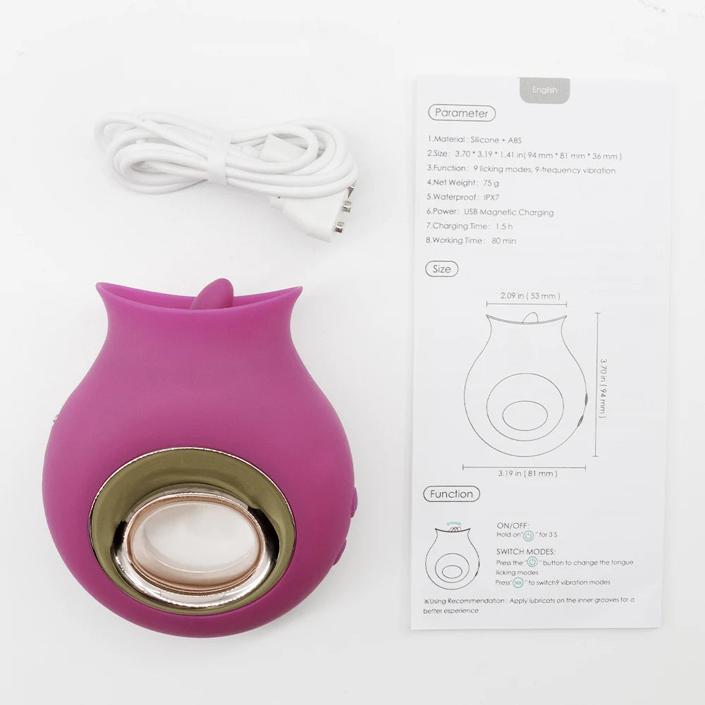 Tongue Clitoral Licking Vibrator for Women G-Spot Clit Nipple Stimulator Oral Pussy Vagina Quick Orgasm Sex Toys For Men Couples