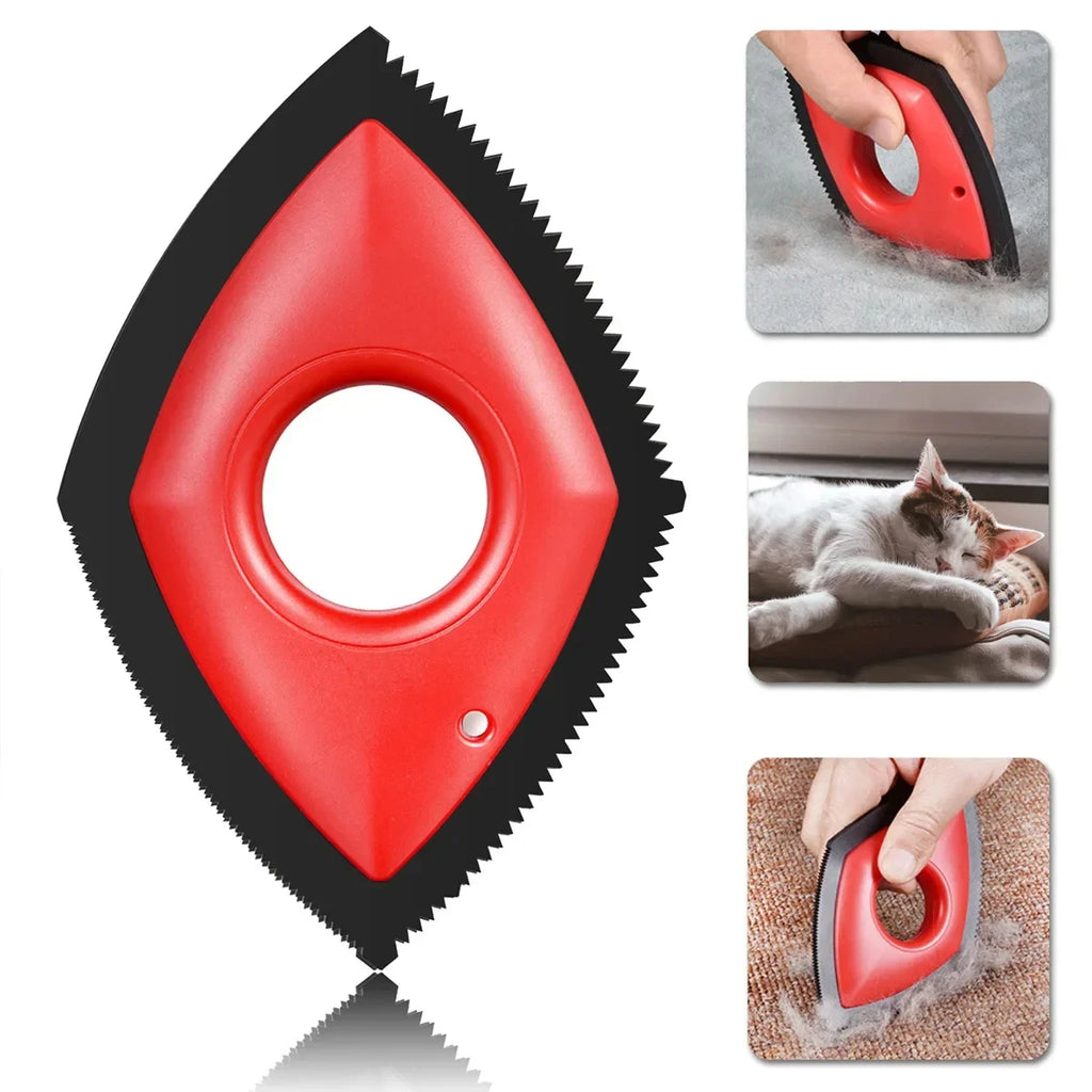 4-Mode Pet Hair Remover Comb – ABS & Silicone, Reusable, Dogs & Cats, 4 Colors