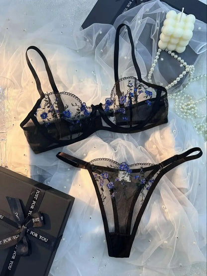 Women's Floral Print Bra & Panty Set