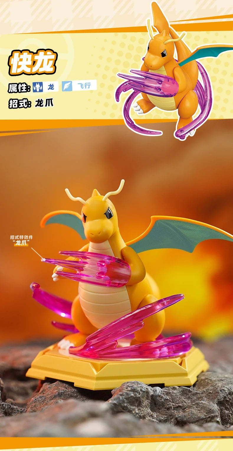 Original Pokemon Action Figure Pikachu Charizard Gengar Dragonite Gengar Movable Toy Decoration Model Children Birthday Gifts