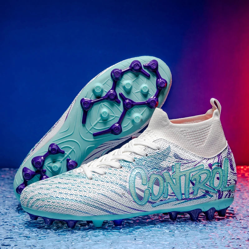 New Men Soccer Shoes Football Boots High-quality Indoor Sports Shoes Outdoor High Ankle Non-Slip Ultralight Futsal Non-Slip