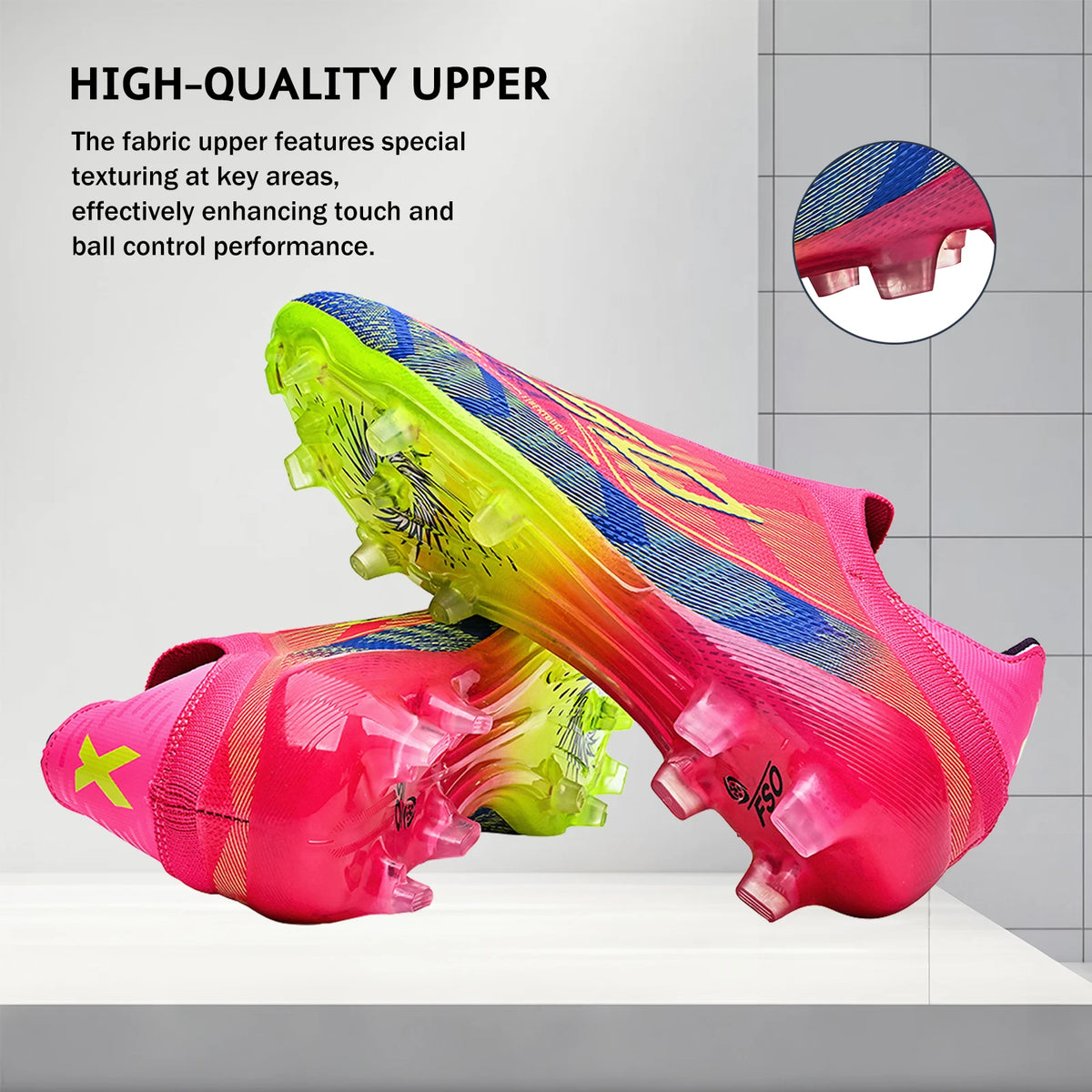 Ultra Light AG FG Football Shoes Sweat-proof PU Fabric Wear-resistant TPU Sole Snug Fit Unisex Natural Grass Practice Sneakers