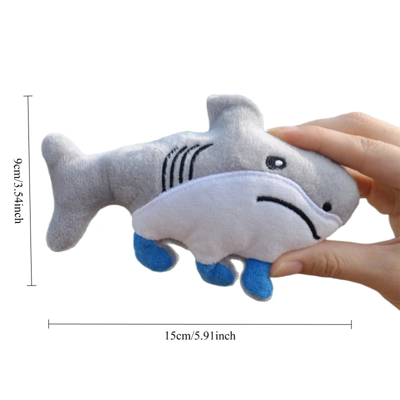 Tung Tung Sahur Plush Toy Keychains Kawaii Shark Stuffed Plushies Cute Animes Italian Brainrot Cute Doll Pendant Shark Figurine