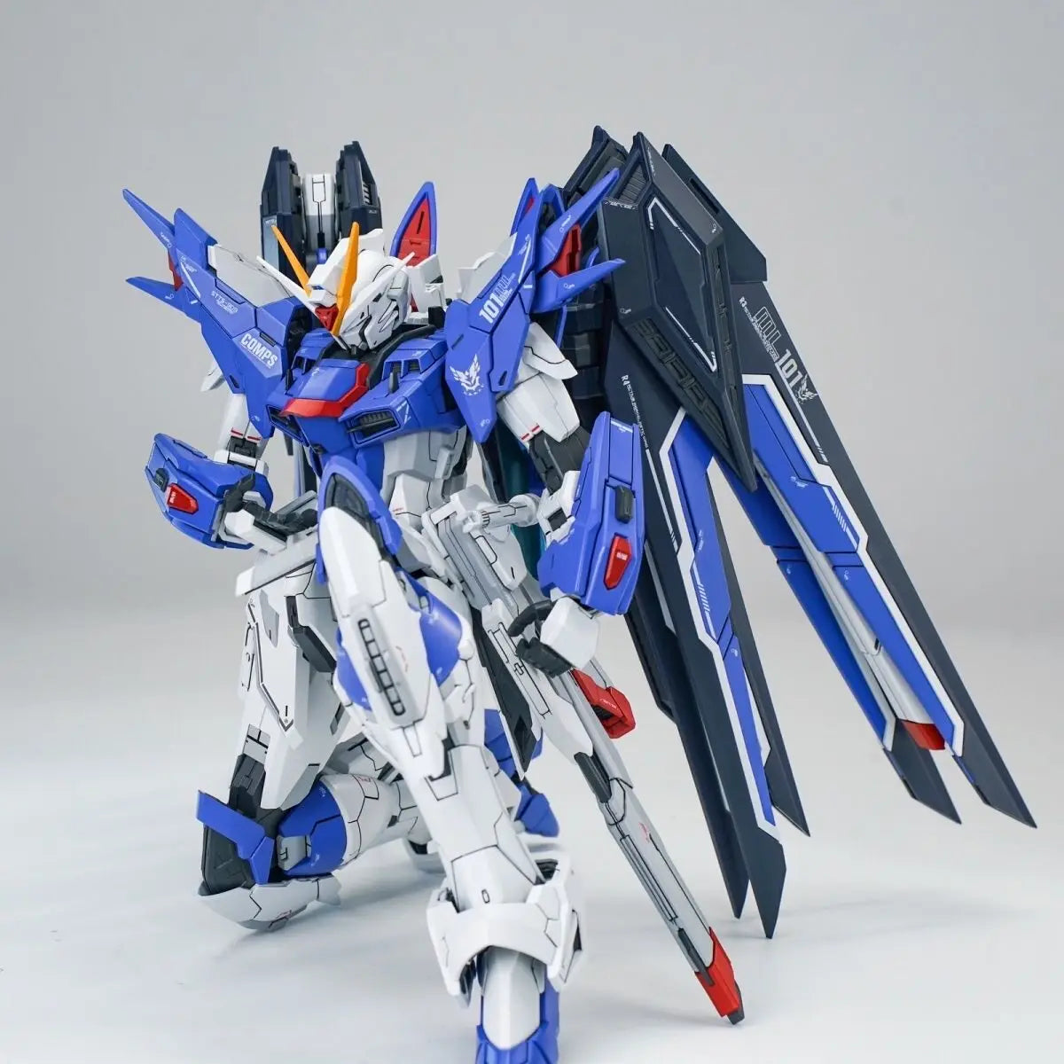 SHENMA Model Blue Knight 1/100 Custom Rising Freedom Mecha GK Modified Full Transformable MA Anime Robot Assembly Plastic Model