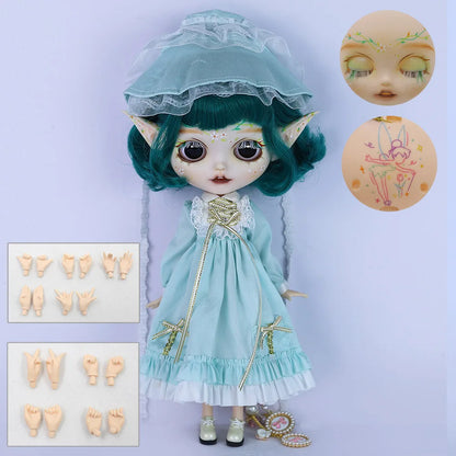 ICY DBS Blyth 1/6 Doll Elf Ear Hand-painted Set Doll Long Eyelash Sleep Doll White Skin Set Gift Toy SD