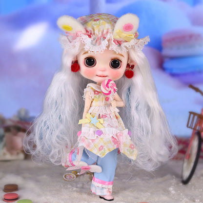 ICY DBS Blyth Doll 1/6  joint Body Elf Set Includes Hat Toy  and Gift