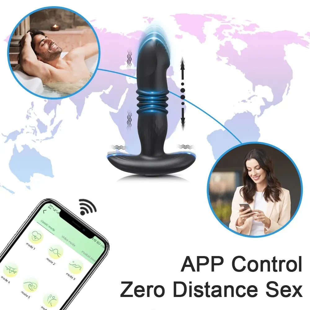 App-Controlled Telescopic Anal Massager