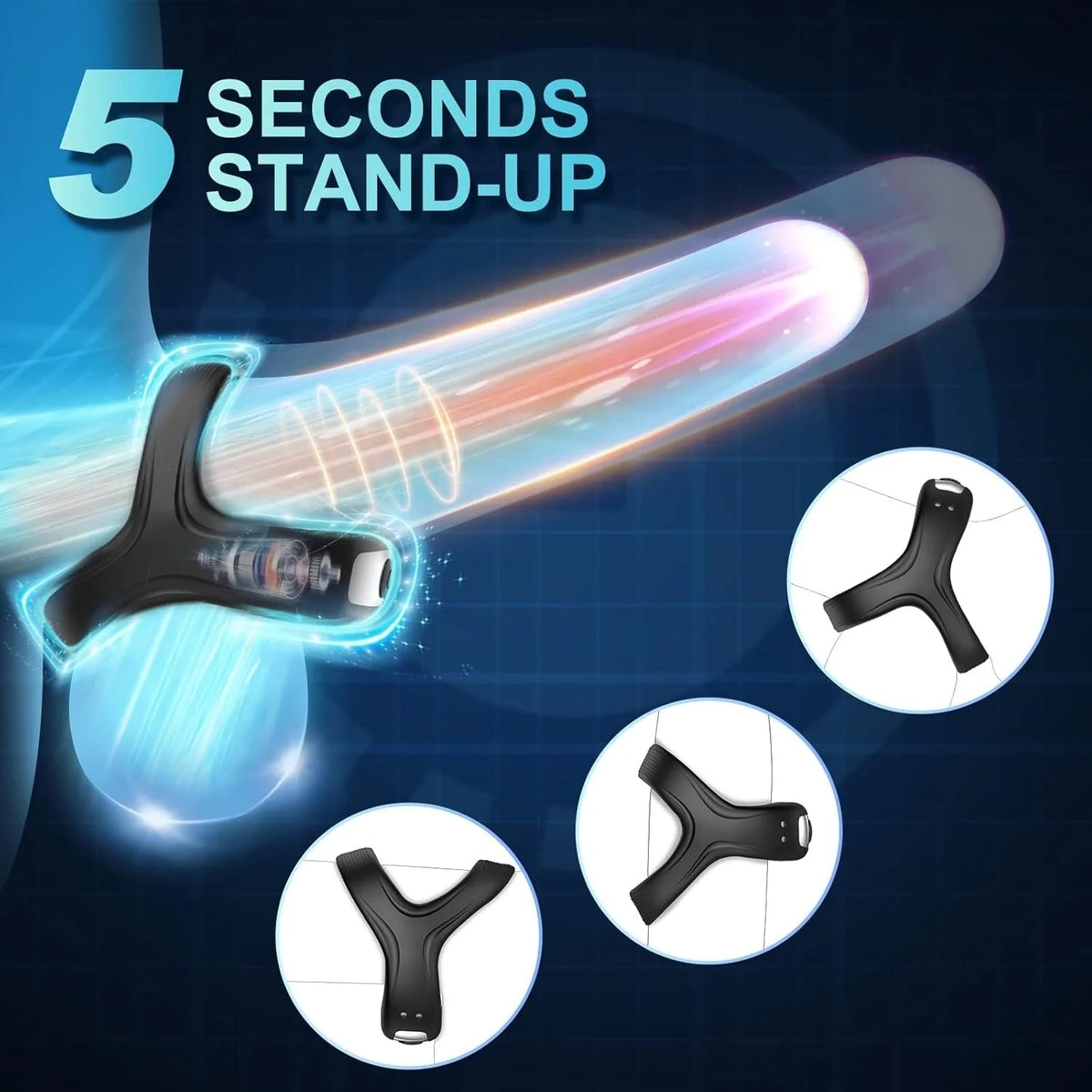 Vibrating Cock Ring Sex Toys for Men - Penis Ring Vibrator, Adult Male Sex Toy for Longer Harder Stronger Couples Adult Sex Toys