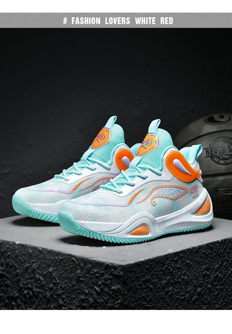 Men Basketball Shoes High Quality Athletic Trainer Light Sneakers Women Unisex Breathable Unisex Outdoor Non-slip Sports Shoes