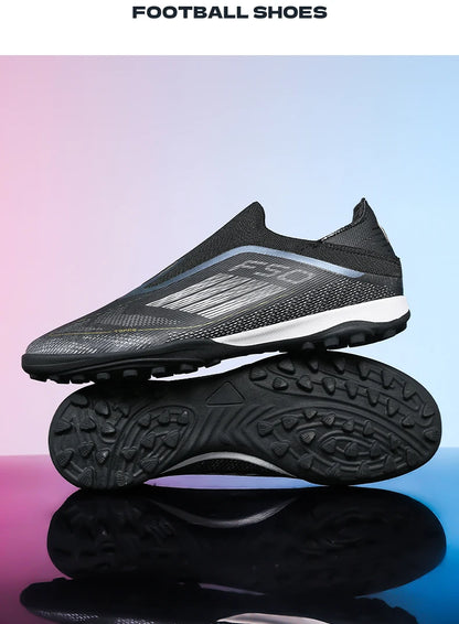 New Men Soccer Shoes Match Training Boys Breathable Adult Cleats Outdoor Sport Football Boots Non Slip Long Spikes Comfortable