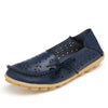 Women's Leather Ballet Flats — Hollow Slip-On Ballerina Shoes