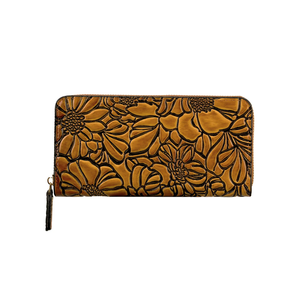 Women's Floral PU Leather Long Wallet – Large Capacity Card Holder & Coin Purse, 8 Styles - TRYSHOPPY