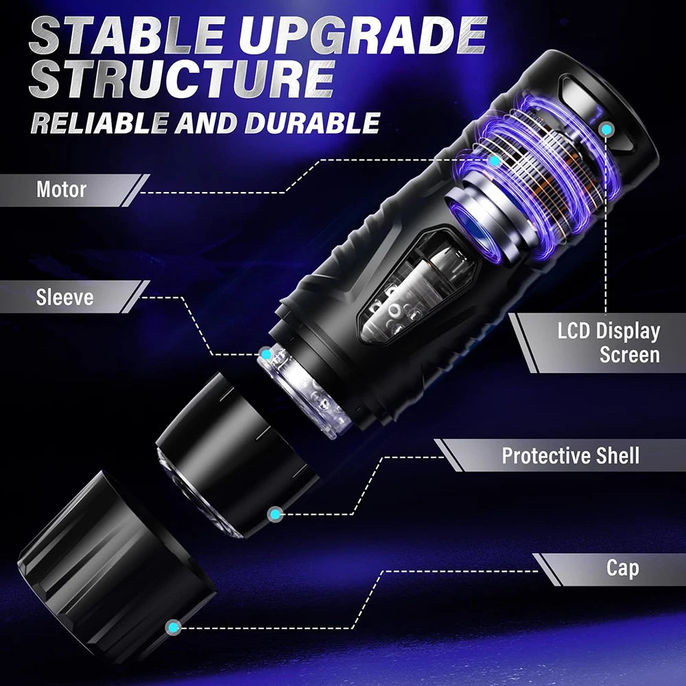 Male Masturbator Sex Toys for Men - Adult Toy Male Sex Toys with 7 Thrusting & 7 Rotating, Pocket Pussy Hands Free Sex Machine