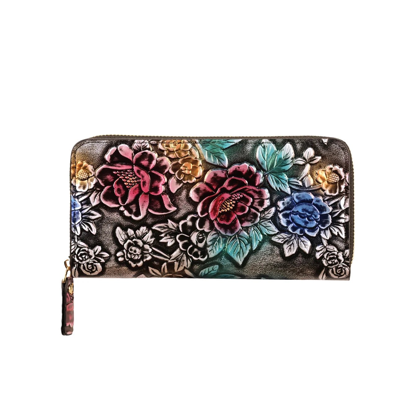 Women's Floral PU Leather Long Wallet – Large Capacity Card Holder & Coin Purse, 8 Styles - TRYSHOPPY