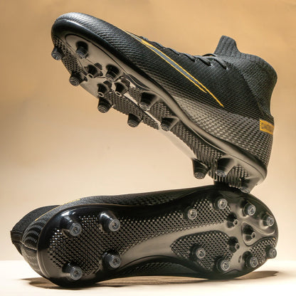 High-top soccer boots broken nails TF and spikes FG, 2 colors to choose from unisex styles professional breathable  football
