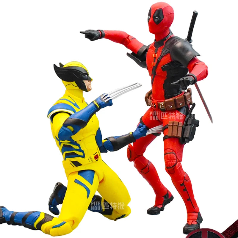 ZD Toys Deadpool & Wolverine Action Figure Deadpool 3 Movie Figure Toy Deadpool & Friend Collection Mode Statue Christmas Toys