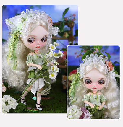 ICY DBS Blyth 1/6 Doll Hand Painted Set Forest Fairytale Frosted Face Doll SD BJD