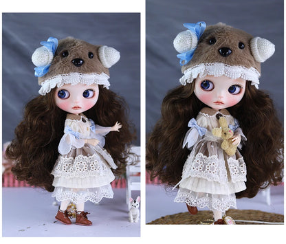 ICY DBS Blyth 1/6 Doll Hand Painted Set Morning Dew Tears Frosted Face Doll Set SD