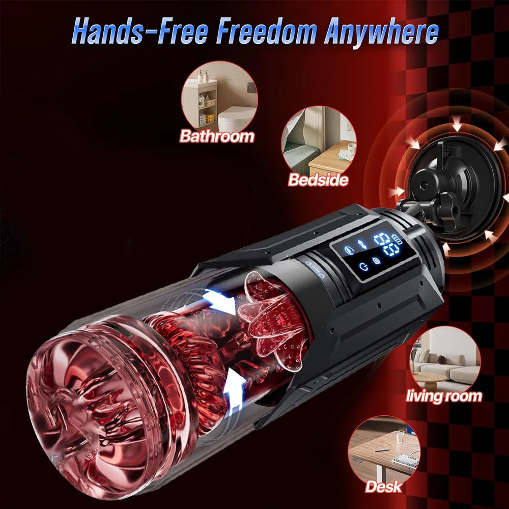 Automatic Sucking Licking Masturbator Cup Vagina Masturbation Blowjob Pocket Pussy Penis Pump Enlargers Sex Toys for Adult Men