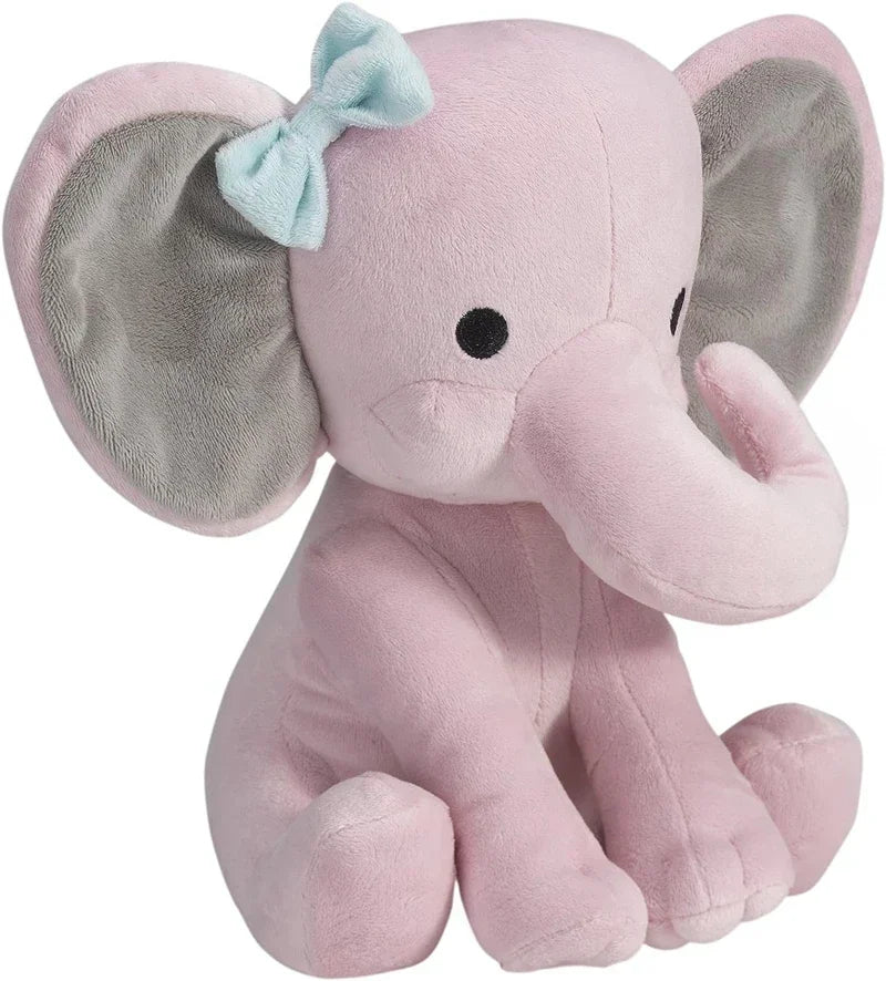 25cm Gray Elephant Stuffed Plush Toys Kawaii Animals Soft Sleeping Stuffed Pillow Doll Plushie for Baby Room Decorative Gifts