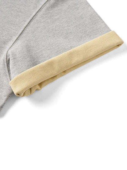 SIMWOOD 2026 Summer New 【Oversize Short Length】240gsm Moisture Wicking Quick Dry T-shirt Men Two-Tone Color Design Tops