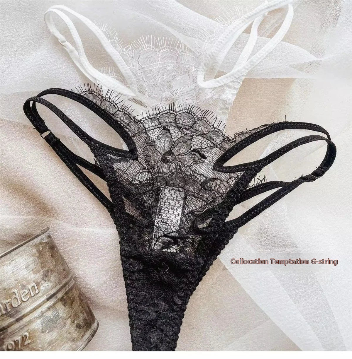 Sexy Lace Underwear Female Poly Poly Thin Soft Steel Ring up Support Anti-Sagging Collect Vice Breasts Solid Color Back Bra Set