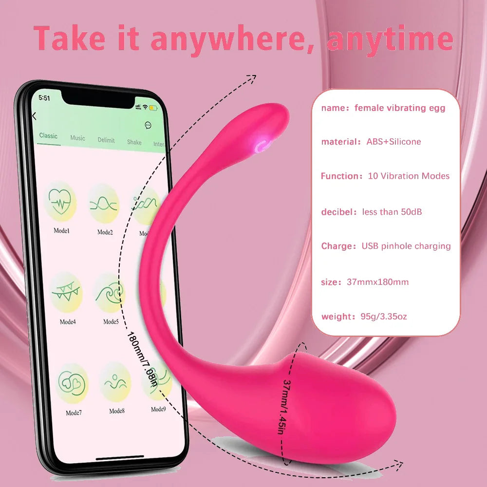 Wireless Bluetooth G Spot Vibrator for Women Dildo APP Remote Control Wear Clit Vibrating Egg Female Panties Sex Toys for Adults