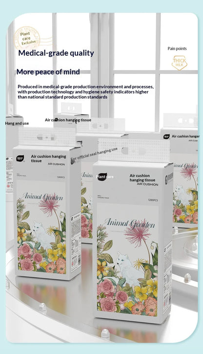 3PCS Family Pack 4-Layer Thickened and Enlarged 1280 Large Capacity Napkins with No Dropping, Absorbent Hanging Face Towels