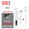 MINI Coffee Frother USB Rechargeable 3 Speeds Foam Maker Coffee Milk Mixer Electric Handle Blender Egg Beater Hot Cooking Tools