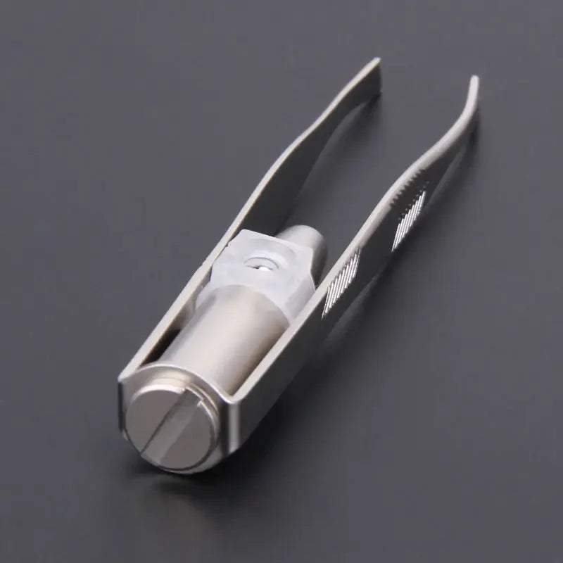 Portable Stainless Steel Led Make Up LED Light Eyelash Eyebrow Clip Tweezer Set Smart Design Hair Remove Tweezer Makeup Tool