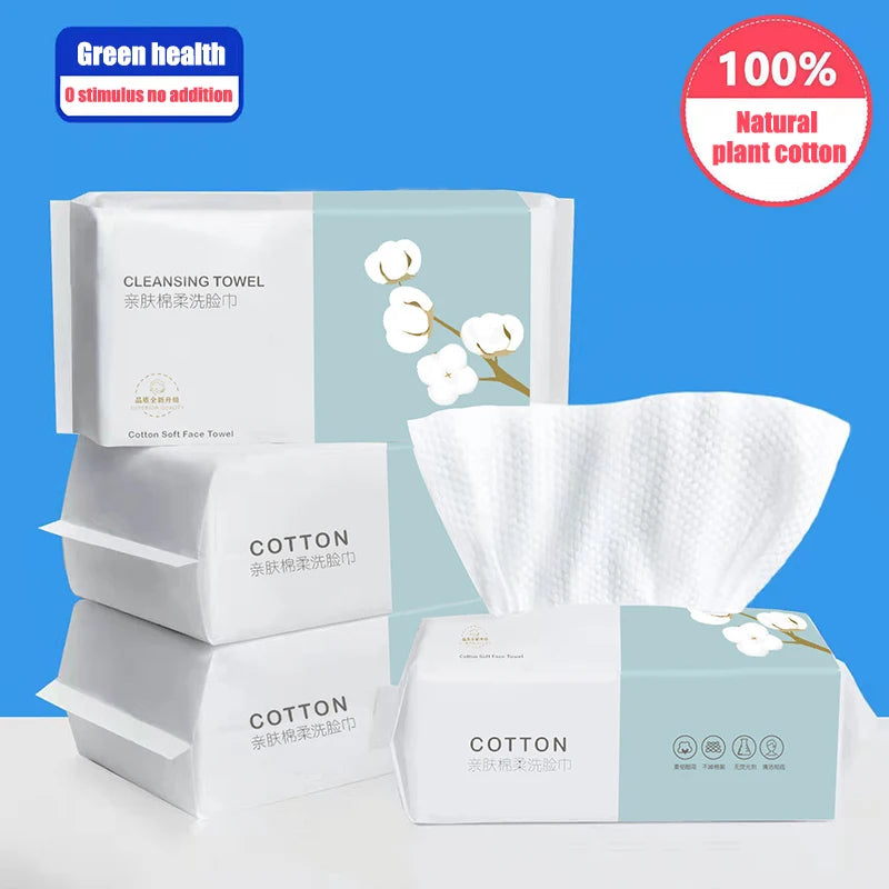 1/2/3 Pack Thickened Disposable Face Towel, Pearl Cotton, Wet And Dry, Travel, Cleansing, Makeup Remover, Extractor Face Towel