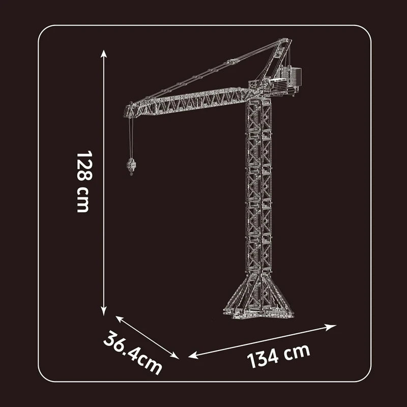 Mould King 17096 Technical Truck Toys The RC Luffing Jib Tower Crane Building Block Enginerring Crane Brick Kids Christmas Gift
