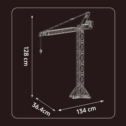 Mould King 17096 Technical Truck Toys The RC Luffing Jib Tower Crane Building Block Enginerring Crane Brick Kids Christmas Gift